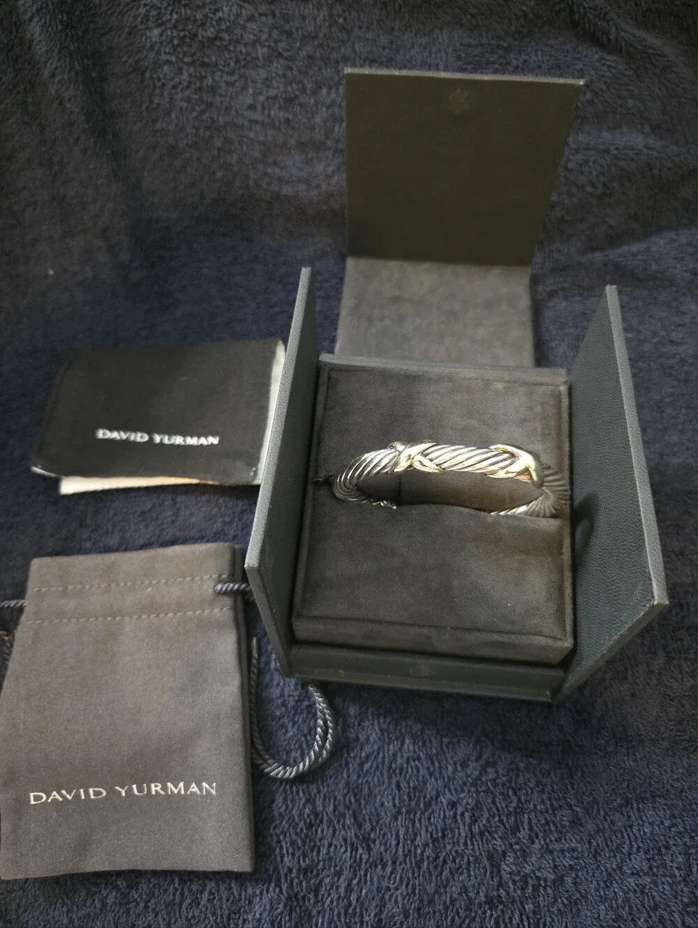 David Yurman X Classic Cable Station Bracelet 7mm